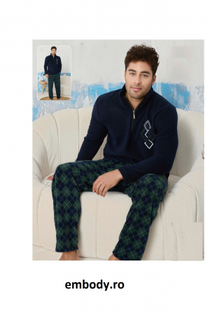 Pijama barbati cocolino, material pufos si calduros, embody.ro [3]
