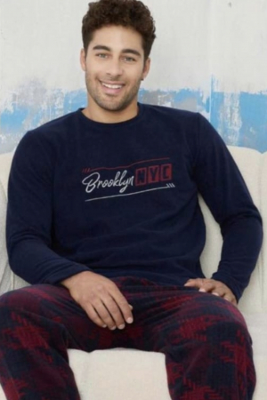 Pijama barbati cocolino, material pufos si calduros, embody.ro [2]