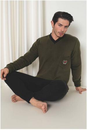 Pijama barbati cocolino polar, material fin, delicat si moale, embody.ro [1]