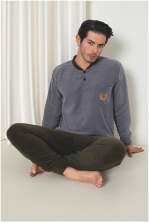 Pijama barbati cocolino polar, material fin, delicat si moale embody.ro [1]