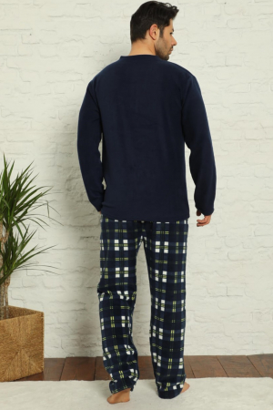Pijama barbat, material soft polar moale si calduros, buzunare laterale, Bluemarin [1]