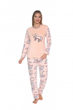 Pijama cocolino dama, imprimeu zzz, corai 310 [2]