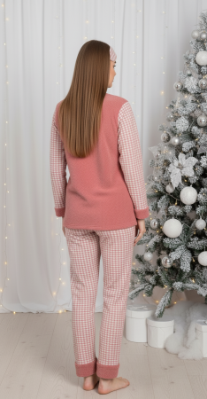 Pijama cocolino dama polar, pufoasa si calduroasa, corai 02134 cadou Craciun [1]