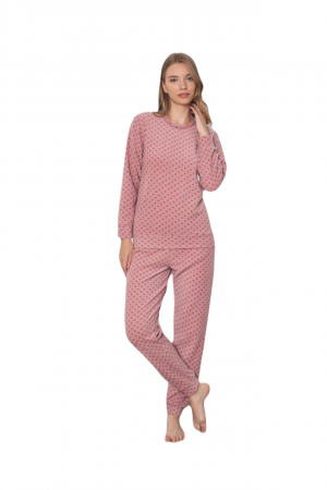 Pijama cocolino dama, soft polar, imprimeu modern, corai 501 [2]