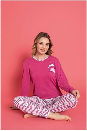 Pijama dama bumbac, imprimeu Love, bleumarin, embody.ro [1]