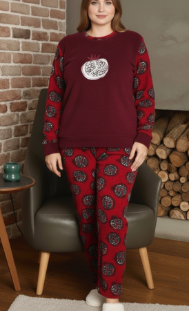 Pijama dama cocolino batal marime mare, pufoasa si calduroasa, 14216 [2]