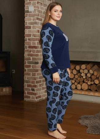 Pijama dama cocolino batal marime mare, pufoasa si calduroasa, 14215 [2]