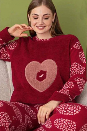 Pijama dama cocolino batal-marime mare, pufoasa si calduroasa embody.ro [1]