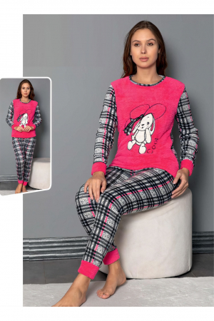 Pijama dama cocolino, pufoasa cu imprimeu Cool [1]