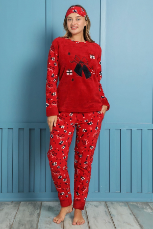 Pijama dama cocolino, pufoasa cu imprimeu Cadouri Craciun [1]