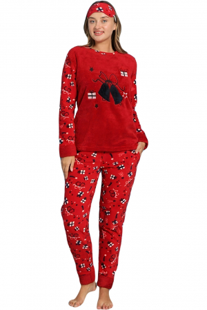 Pijama dama cocolino, pufoasa cu imprimeu Cadouri Craciun [4]