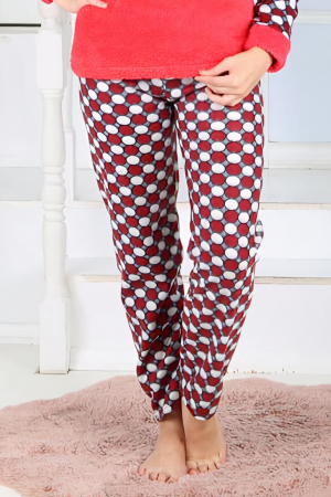 Pijama dama cocolino, pufoasa cu imprimeu Fundita love [3]