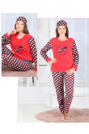 Pijama dama cocolino, pufoasa cu imprimeu Fundita love [1]