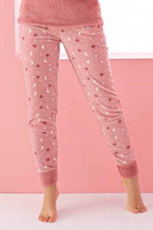 Pijama dama cocolino, pufoasa si calduroasa, imprimeu Good night, cora, embody.ro [2]