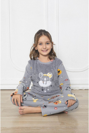 Pijamale copii - Pijama fete cocolino, pufoasa si calduroasa,embody.ro