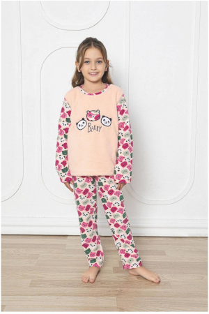 Pijamale copii - Pijama fete cocolino, pufoasa si calduroasa,embody.ro