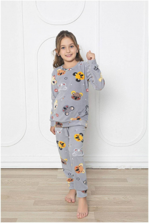 Pijamale copii - Pijama fete cocolino, pufoasa si calduroasa,embody.ro