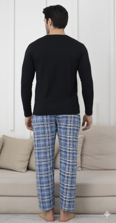 Pijama lunga bumbac pentru barbati negru 15693 [1]
