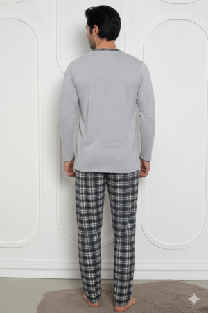 Pijama lunga bumbac pentru barbati, gri 833 [1]