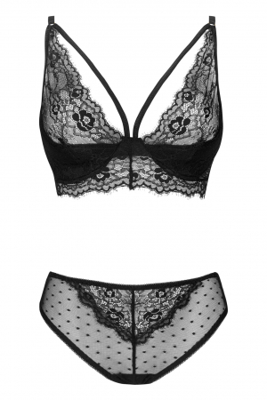 Set 2 piese lenjerie sexy, sutine plus chilot, negru, embody.ro [7]