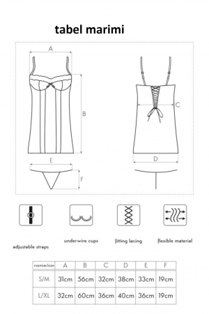 Set lenjerie sexy 2 piese, camasa de noapte cu dantela si chilot tanga, negru embody.ro [3]