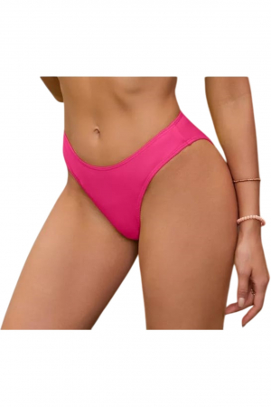 Slipi de baie dama - Slip clasic de baie dama talie inalta, roz lm055