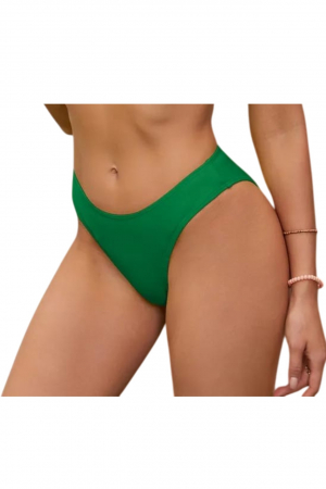 Slipi de baie dama - Slip clasic de baie dama talie inalta, verde lm055