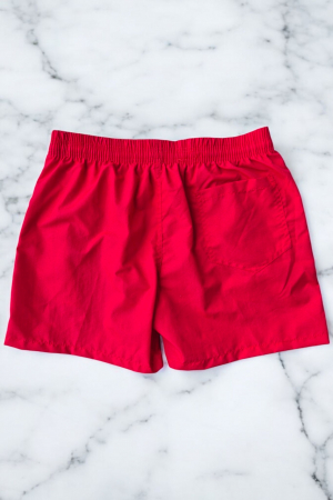 Sort de baie barbati, tip pantalon scurt, cu buzunare, material care respinge apa, rosu maldive m0281 [2]