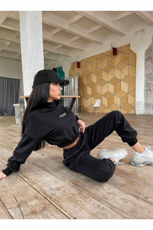 Trening dama bumbac, set doua piese, Embody Mood, Negru [2]