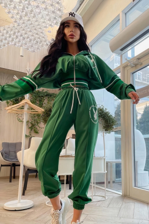 Trening dama bumbac, set doua piese, Iconic Bunny, Verde [3]