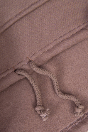 Trening dama vatuit, pantaloni cu buzunare si bluza cu gluga, maro deschis, marime Universala [2]