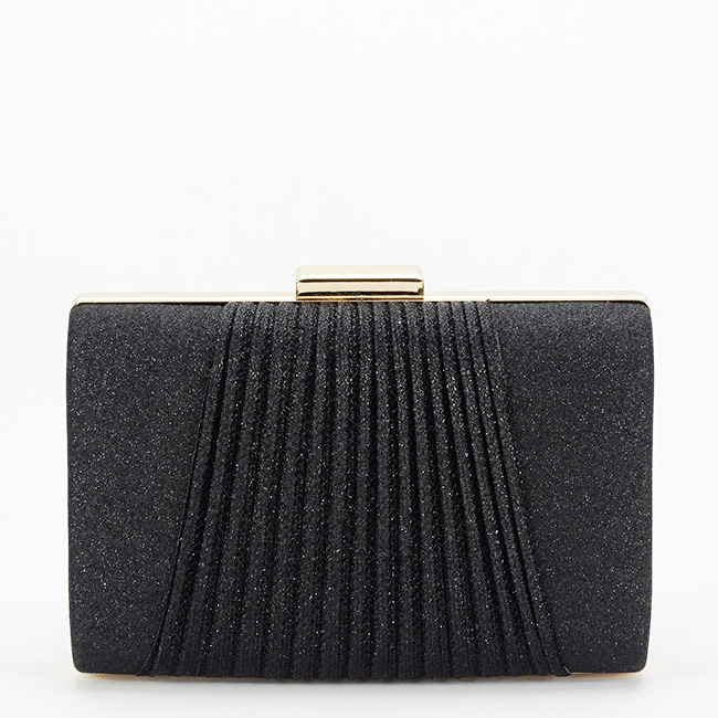 Clutch elegant negru cu sclipici B-1009 05