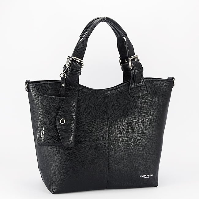 Geanta dama shopper FloraCo Paris B-F7143 12, Negru