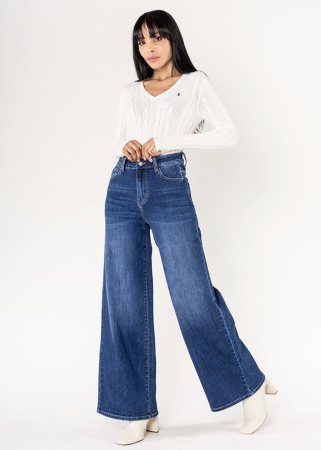 Noutati - Blugi albastrii dama wide leg Nina Carter B-YY300-9 M10