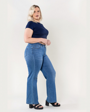 Blugi - Blugi dama evazati marimi mari Nina Carter B-P603-5 M10
