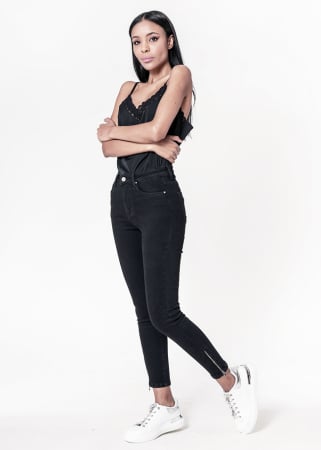 Femei - Blugi Dama Negri Slim Nina Carter B-P117-8 M10