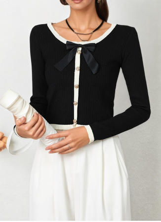 Femei - Bluza crop in culori contrastante B-Z-116 M9