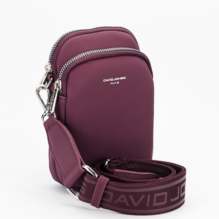 Portofele - Borseta bordeaux crossbody David Jones Paris B-CM6906 M0