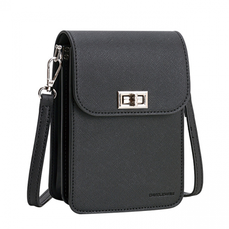 Pénztárcák - Fekete David Jones Paris övtáska CM6986 07