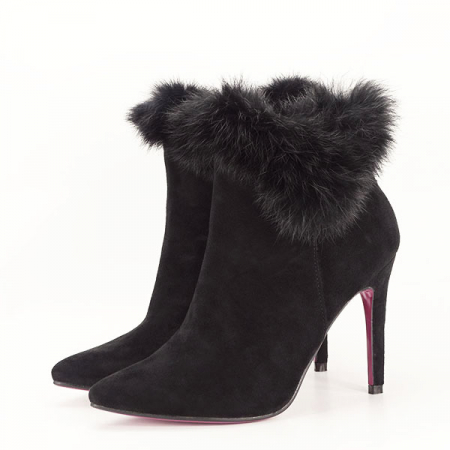 Femei - Botine negre cu toc cui B-988-29 118