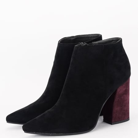 Cizme si botine - Botine negre elegante B-TX-1808 118