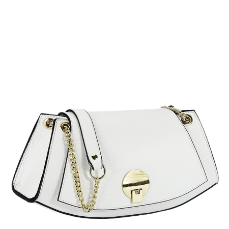 Clutch - Geanta eleganta din piele naturala alba B-1488 122