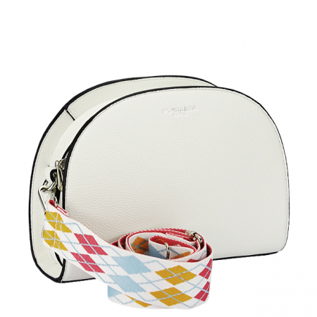 Femei - Geanta dama semirotunda B-H3688 14, Alb