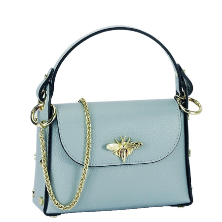 Clutch - Geanta din piele naturala albastru deschis B-1602 122