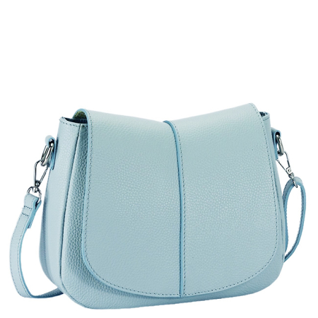 Genti mici - Geanta din piele naturala albastru deschis B-8960 123