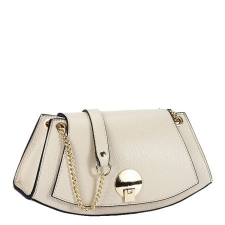 Clutch - Geanta eleganta din piele naturala bej B-1488 122