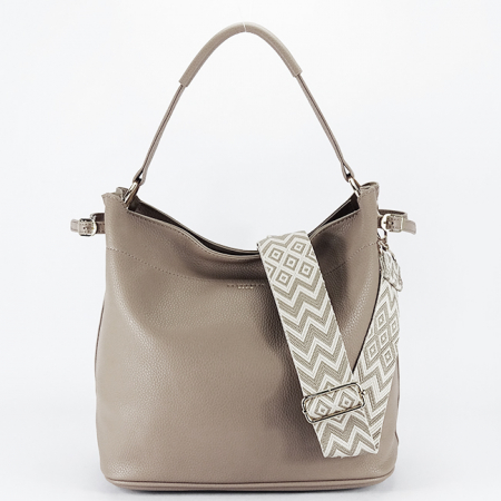 Femei - Geanta bej taupe Flora&CO Paris cu borseta detasabila B-F6966 M11