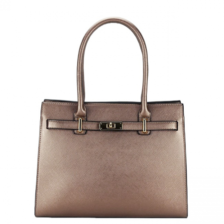 Táskák - Bronz, nagy méretű Flora&co Paris táska, F2585 12