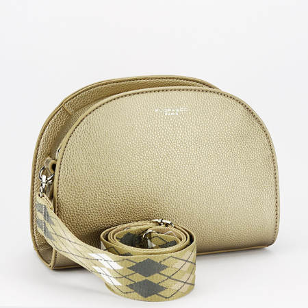 Femei - Geanta dama semirotunda B-H3688 14, Bronz