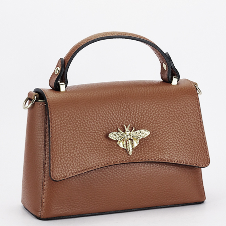 Clutch - Geanta camel mica din piele naturala B-1523 120